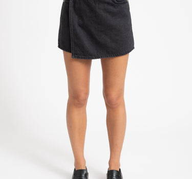 Greta Denim Skort Black Denim