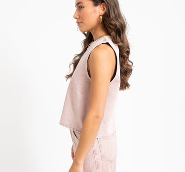 TILTIL Denim Ted Top Pink
