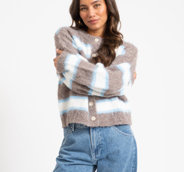 TILTIL Striped Rosalia Cardigan Light Blue