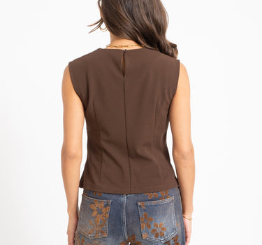 TILTIL Suvi Pleated Top Bruin
