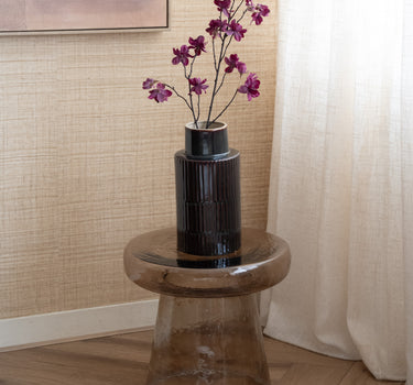 Vase Keramik Grün Braun