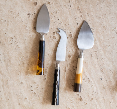 Set van 3 - HKLIVING Cheese Knives Havana