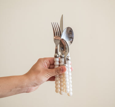 SET VAN 24 - Bestekset Lova Pearl