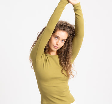 Freya Rib Tee Green Moss