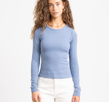 Freya Rib-T-Shirt Country Blue