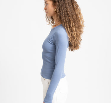 Freya Rib-T-Shirt Country Blue