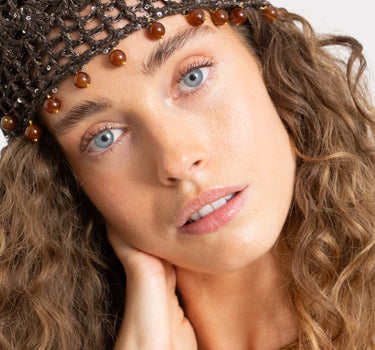 TILTIL Isla Crochet Bead Hat Bruin
