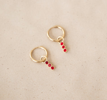 TILTIL Set of 2 Cherry Trio Zircon Earrings Gold