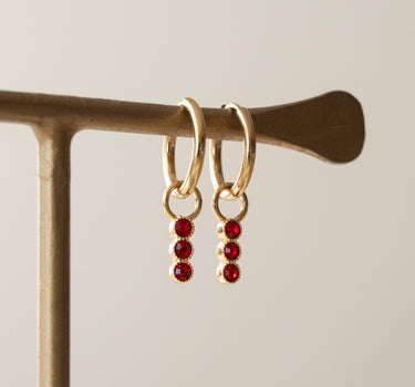 TILTIL Set of 2 Cherry Trio Zircon Earrings Gold