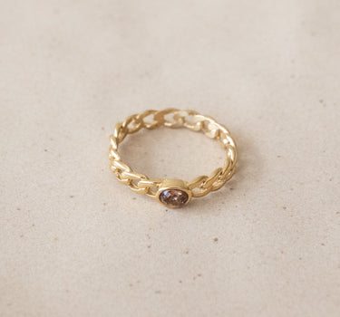TILTIL Ines Chain Zircon Ring Goud