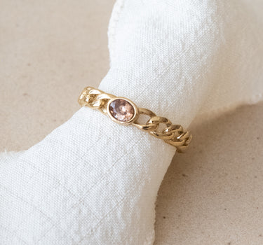 TILTIL Ines Chain Zircon Ring Goud