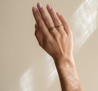 TILTIL Stripy Ring Gold