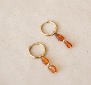 TILTIL Set of 2 Honey Drop Earrings Orange Gold
