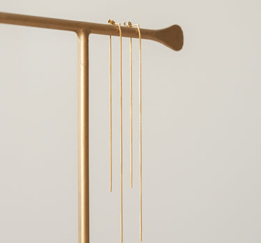 TILTIL Set of 2 Drop Chain Stud Earrings Gold