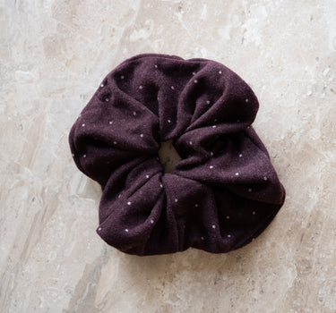 TILTIL Flora Dotted Scrunchie Bordeaux