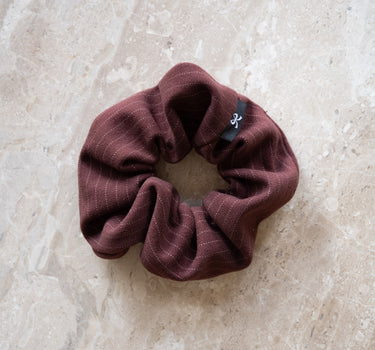 TILTIL Knitted Stripe Scrunchie Bordeaux