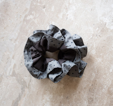 TILTIL Plain Polkadot Scrunchie Brown