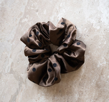 TILTIL Lisa Polkadot Scrunchie Bruin