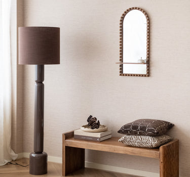 Anne Walnut Bead Mirror