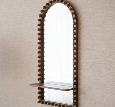 Anne Walnut Bead Mirror