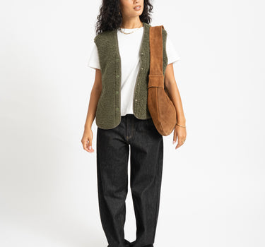 TILTIL Esmay Teddy Gilet Olijf