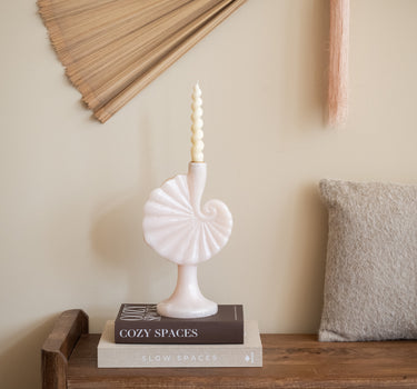 Candle Holder Shell Pink