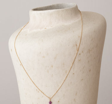 TILTIL Love Gemstone Necklace Gold Rubin