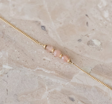 TILTIL Love Edelsteinarmband Gold Rosa Opal