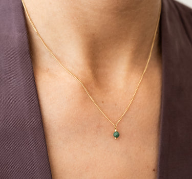 TILTIL Love Stone Halskette Gold Smaragd