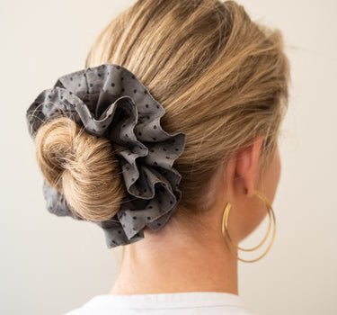 TILTIL Plain Polkadot Scrunchie Brown