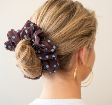 TILTIL Josie Polkadot Scrunchie Brown