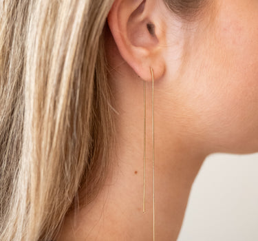TILTIL Set of 2 Drop Chain Stud Earrings Gold