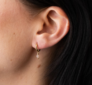 TILTIL 2er-Set Love Gemstone Ohrringe Gold Pink Opal