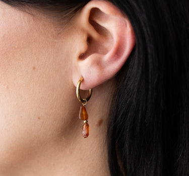 TILTIL Set of 2 Honey Drop Earrings Orange Gold
