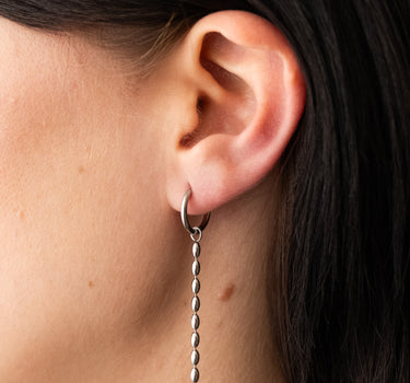 TILTIL Set of 2 Beaded Chain Drop Earrings Silver