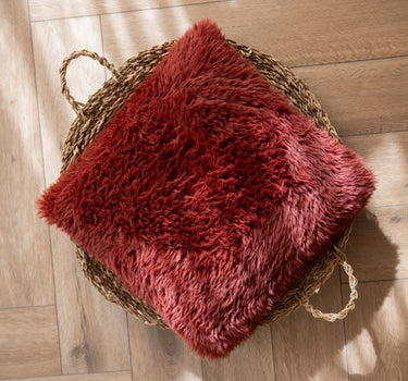 Cushion Mats Fluffy Burgundy