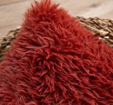 Cushion Mats Fluffy Burgundy