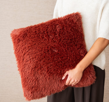 Cushion Mats Fluffy Burgundy