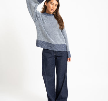 TILTIL Jackie Oversized Knit Pullover Blauw