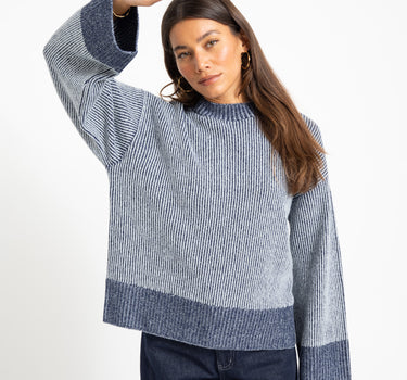 TILTIL Jackie Oversized Knit Pullover Blauw