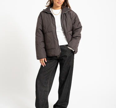 JXSERENA MID QUILTED JACKET OTW SN Bracken
