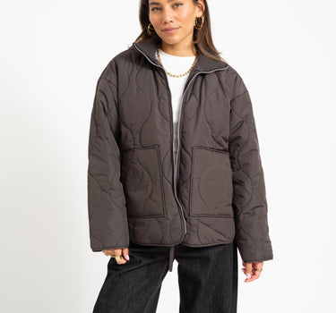 JXSERENA MID QUILTED JACKET OTW SN Bracken
