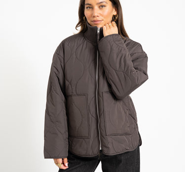 JXSERENA MID QUILTED JACKET OTW SN Bracken