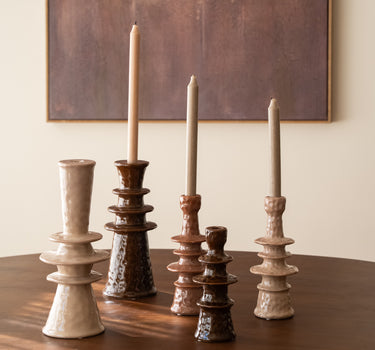 Candle Holder Brando Ceramic Brown