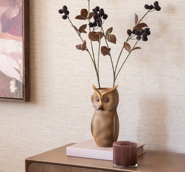 Deco Vaas Uil Bruin