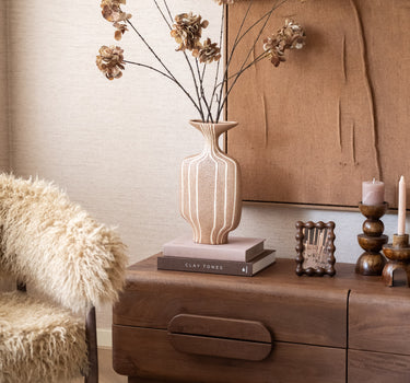 Artificial Hydrangea Flower Brown
