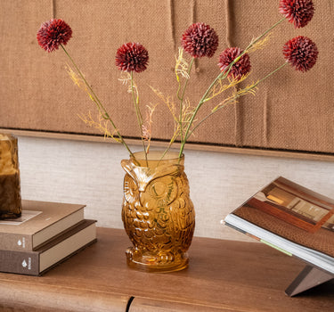 Vaas Uil Glas Amber