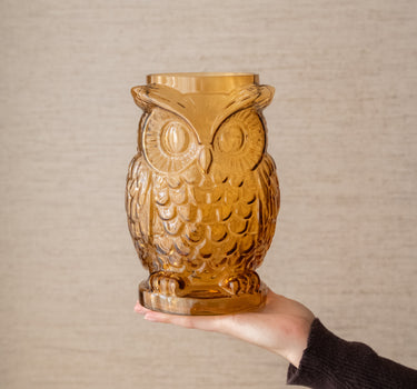 Vaas Uil Glas Amber