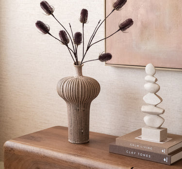 Artificial Thistle Flower Aubergine