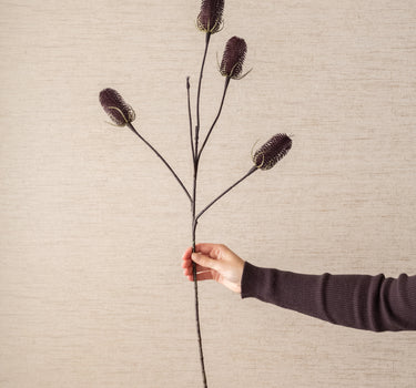 Artificial Thistle Flower Aubergine